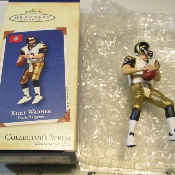 Hallmark Keepsake Ornament 2002 KURT WARNER FIGURE & CARD - Picture 3 of 5